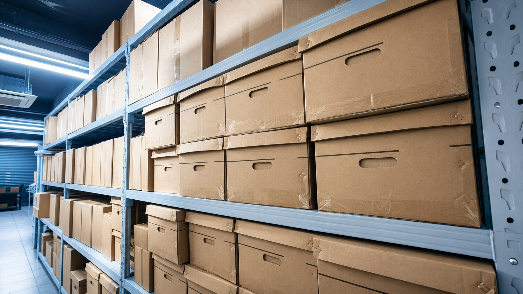 Hadrick instrument inventory and warehouse shelving